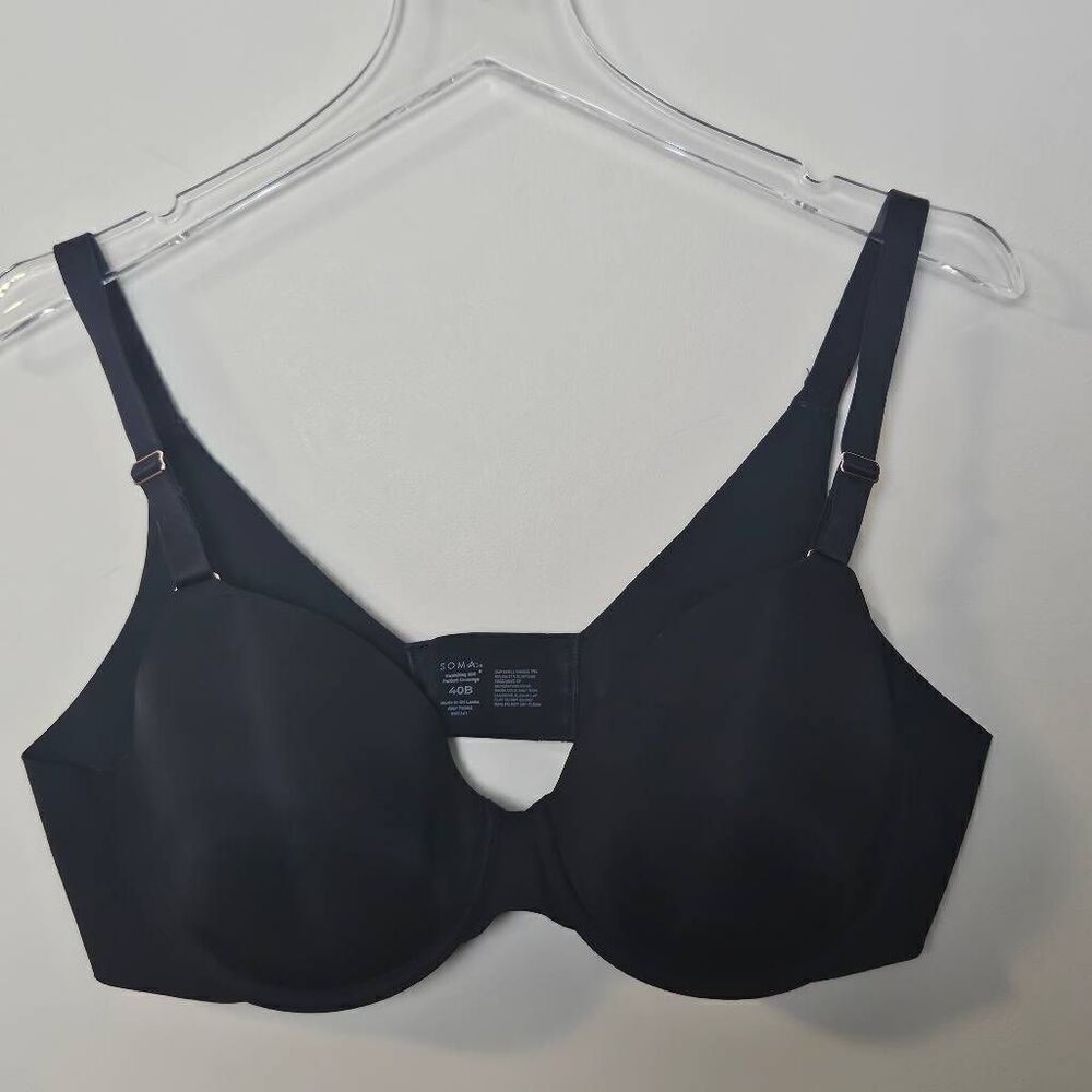SOMA VANISHING 360 Perfect Coverage Bra 40B Black